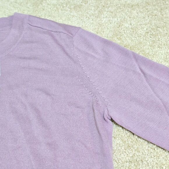 Universal Standard Dalia Mixed Media Merino Wool Cupro Top Women Elderberry 4XS - Picture 13 of 14
